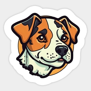 Jack Russell Terrier cartoon head Sticker